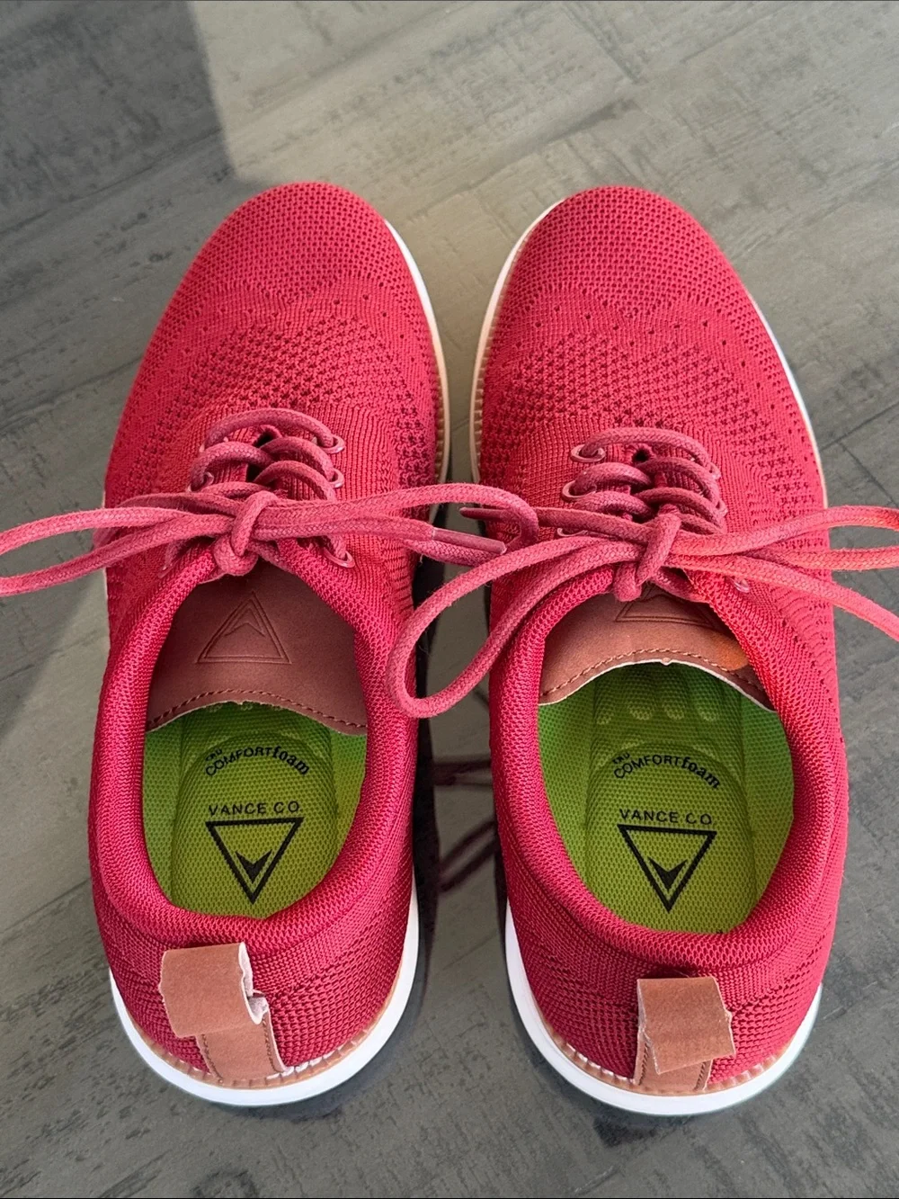 Vance Co Crimson Knit Derby Lace Up Sneakers. Mesh. Mens Size 7 Shoe